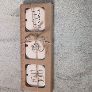 Rae Dunn holly jolly Christmas ornament set 2021